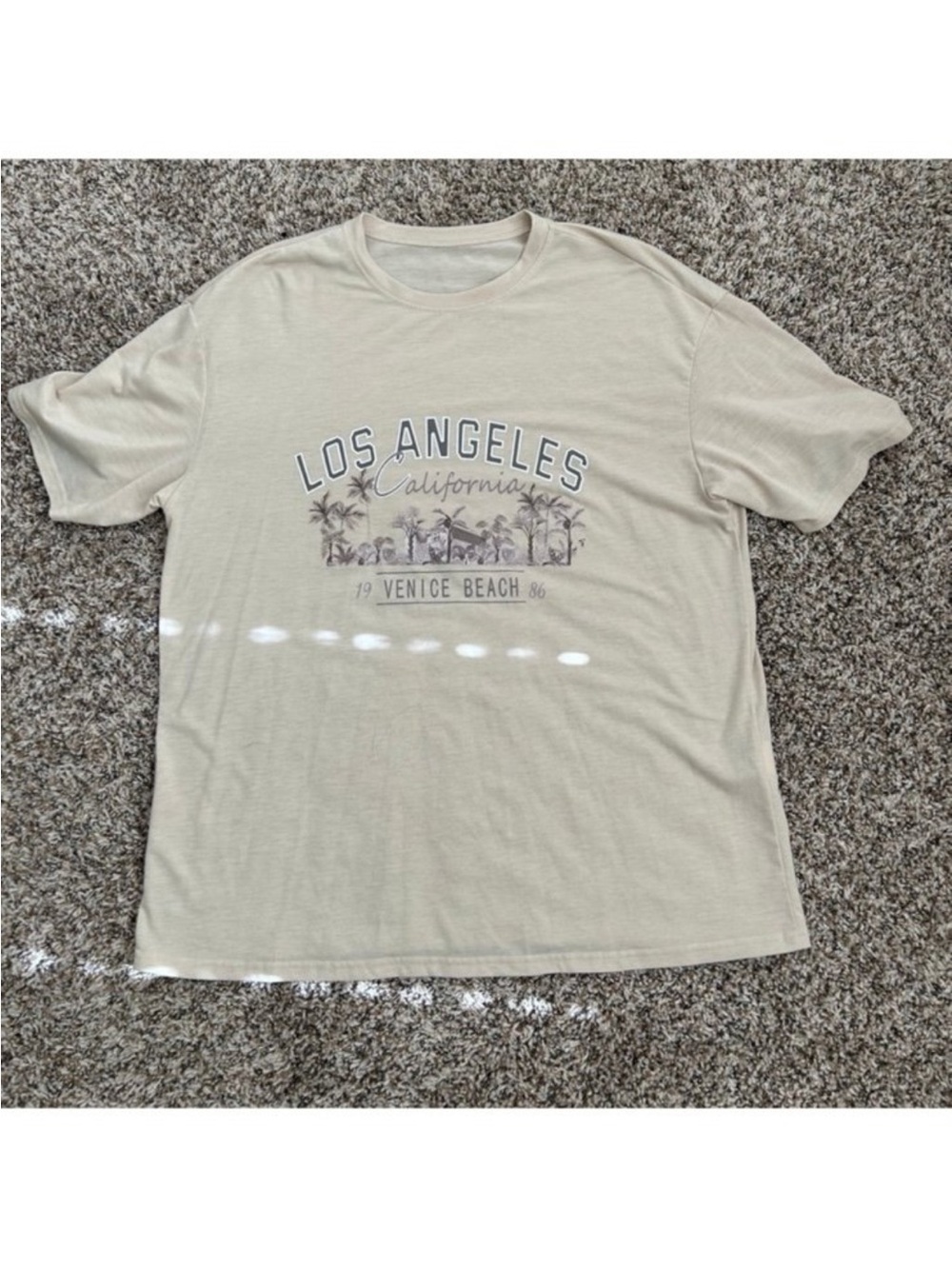 SHEIN Beige Los Angeles Venice Beach Graphic Tee